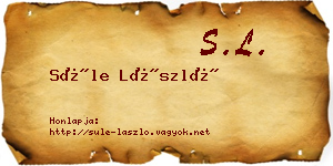 Süle László névjegykártya