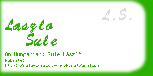 laszlo sule business card